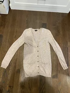Theory Long Strickjacke Damen Taschen Neutral Space Dye Muster Gr. S/P - Bild 1 von 7