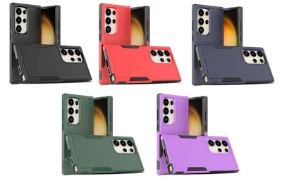 Funda de teléfono híbrida delgada de doble capa a prueba de golpes para Samsung Galaxy S24 Ultra 5G Foto 1 de 4