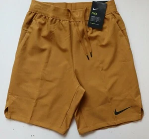 NIKE PRO FLEX VENT MAX TRAINING GYM DRI FIT SHORTS - WHEAT CJ1957-790 - MEN XS - Picture 1 of 12