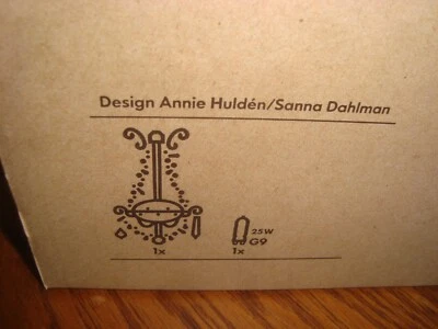 Ikea Hanging Lamp Minnen Chandelier Ceiling Light Fixture Pink Blue White Beeds - Image 1 of 4