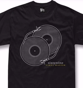 Camiseta disco de vinilo 69 dj regalo tocadiscos technics sixtynine camiseta DJ - Imagen 1 de 9