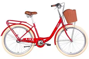 Fahrrad Trekking City Damen 26" Stadt Gepäckträger Stahl Rot RH 43 cm - Bild 1 von 3