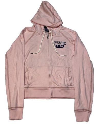 UNDERCOVER Felpa con cappuccio rosa Victoria Secret cerniera intera taglia media