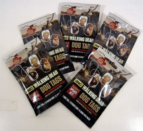 Bullsitoy The Walking Dead Season 2 Update LOT OF 5 Blind DOG TAG Packs! SEALED! Cover