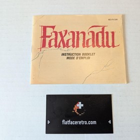 Faxanadu Manual Only Nintendo NES NES Authentic