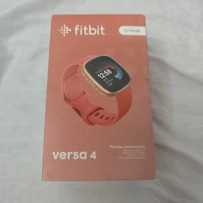 Fitbit Versa 4 Fitness Smartwatch, Copper Rose Aluminum Case, Pink Sand Band(BVY - Image 1 of 4