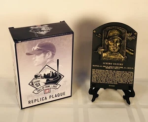 Ichiro Suzuki Hall of Fame Replica PLAQUE Seattle Mariners w/ Box + Stand 2025 - Picture 1 of 13