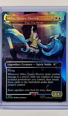 2024 MTG Magic the Gathering SLD Secret Lair Drop Foil #1601 Miku Queen Electric - Image 1 of 2