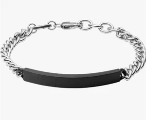 Pulsera Fossil Hombre Acero Inoxidable Color Plata/Negro - Imagen 1 de 2