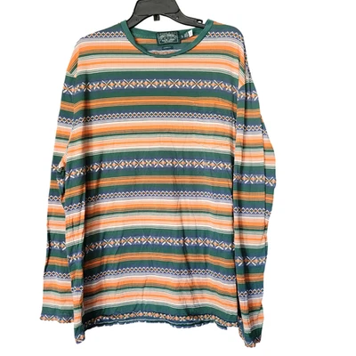 Polo Country Ralph Lauren Men's XL Striped Jacquard T-Shirt Southwestern Western - Image 1 of 4