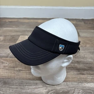 Kuhl schwarz verstellbarer Riemen Sonnenblende Hut Logo Sport Golf Tennis Outdoor - Bild 1 von 6