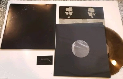 METALLICA BLACK ALBUM 2X VINYL  LIMITED BLACKER MARBLED LP Inserts ENTER SANDMAN - Image 1 of 4