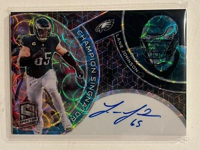 2023 Lane Johnson Spectra Champion Signatures /35 Black Scope FOTL On Card Auto - Image 1 of 2