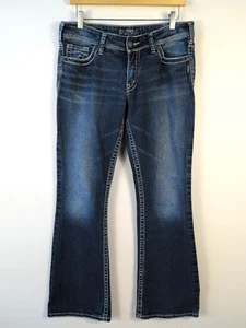 Silberne Suki Surplus Jeans Damen 31x32 (M 32x32) Bootcut Stretch Pattentaschen - Bild 1 von 22