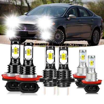 Kit For Ford Fusion 2011 2012 2013 2014 2015 2016 LED Headlight+Fog Light Bulbs - Image 1 of 4