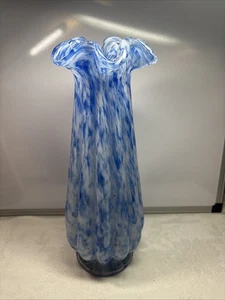 Fenton Vasa Murrhina große Vase Blue Mist - 6459 14" - Bild 1 von 12