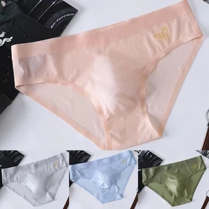 Comfortable Mens Middle Waist Briefs Ice Silk Underwear for Spring Summer - Picture 1 of 6