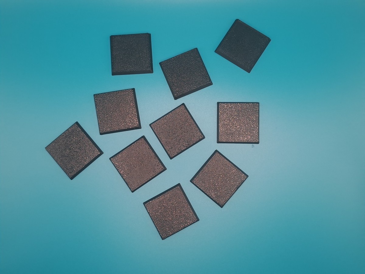 Wargame Bases 100 Pack Textured Plastic Square Bases - 30mm For ...