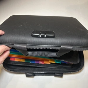 Neue feuerfeste Dokument Organizer Box mit Schloss und 13 Taschen Akkordeon Ordner - Bild 1 von 7