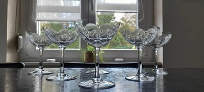 6 ANCIENNES COUPES A CHAMPAGNE CRISTAL BACCARAT MODELE MOLIERE CATALOGUE 1916 - Photo 1/4