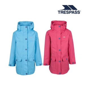 Trespass Girls Jacket Windproof Water Resistant with Removable Hood Fairly - Picture 1 of 9