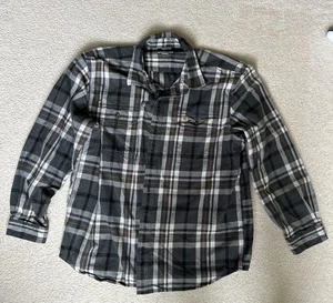 Carhartt Shirt Mens Size XL Classic Gray Plaid Flannel Original Fit Outdoor Work - Picture 1 of 5