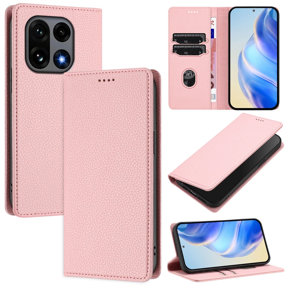 Para OnePlus 15, Lujo Clásico Cuero Soporte Billetera Ranuras para Tarjetas Estuche Cubierta Suave Foto 1 de 4