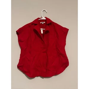 Madewell Resort-Camicia Collo in 100% Lino Festival Rosso - Foto 1 di 11