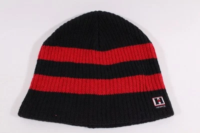 Sombrero de invierno tejido mezcla cáñamo/algodón Hempy's Union hecho en EE. UU. negro con rayas rojas Foto 1 de 4