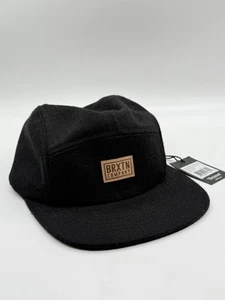 Cappello Brixton Co. 5 pannelli grigio strapback cappello berretto nero misto lana surfista skater - Foto 1 di 5
