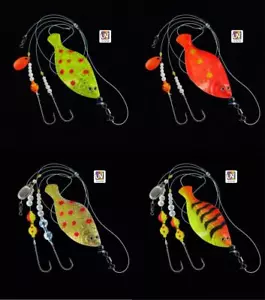 DEGA UV-aktiver Inline Buttlöffel in Schollenform 60g Buttvorfach Flunder Rig - Bild 1 von 7