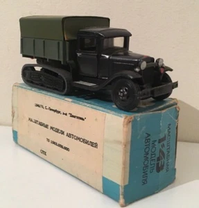 Russian USSR Military Model - Gaz 60 with Cover - Rear Tracks - Blue Box - RARE - Picture 1 of 9