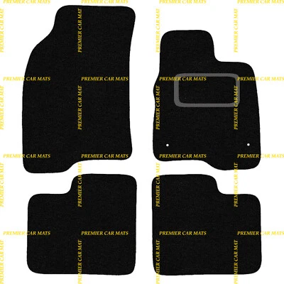 FITS FIAT PANDA 2012 TO 2015 TAILORED BLACK CARPET CAR FLOOR MATS SET (2 CLIPS) - Image 1 of 4