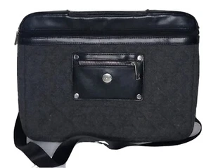 Knomo London Aurora Laptop Bag Black Quilted 13.5"x9"x1.5" Zip Pockets *Flaw - Picture 1 of 5