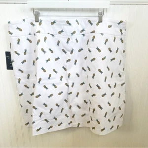 Zac & Rachel Woman Pineapple Skort White Sundeck Women’s Plus Size 24W NEW - Picture 1 of 6