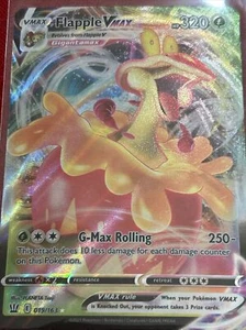 Pokémon TCG Flapple VMAX Sword & Shield - Battle Styles 019/163 Holo Ultra Rare - Picture 1 of 7