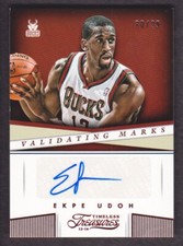 2013-14 Timeless Treasures NBA Validating Marks Ruby AUTO #22 Ekpe Udoh 80/99