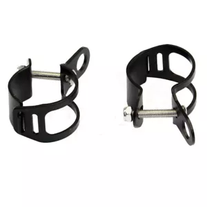 2Pcs Steel Turn Signal Light Fork Mounting Brackets For Honda Kawasaki Suzuki - Picture 1 of 8