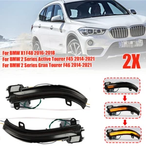 Par de luces de giro de espejo retrovisor lateral secuencial LED para BMW X1 F48 2016-2018 - Imagen 1 de 10