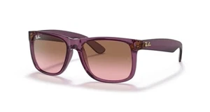 Ray Ban Justin RB4165 659514 54-16 Transparent Violet Pink & Brown Gradient - Picture 1 of 6