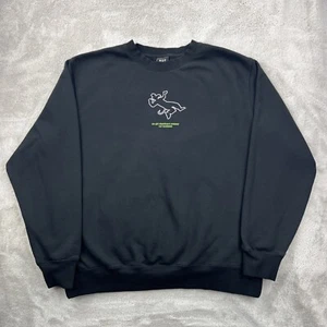 HUF Sweatshirt Mens XL Black The Girl Skateboard Co Pullover Skate Underground - Picture 1 of 17