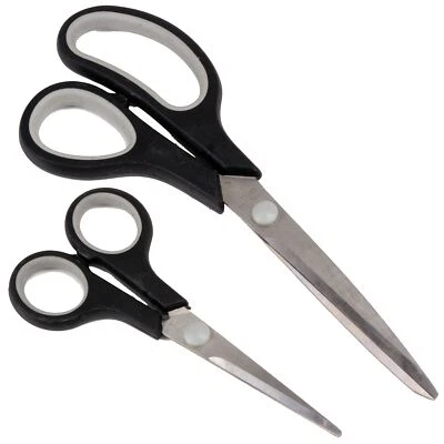 MY HOUSE & HOME SMALL/LARGE SCISSORS Soft Grip Kitchen Steel School Craft Garden Cutting Tool