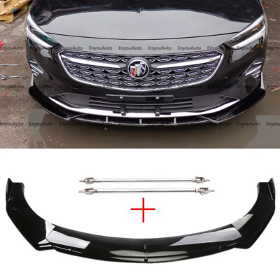 For Buick Lacrosse Front Bumper Lip Spoiler Splitter + Strut Rods Glossy Black — 第 1/4 张图片