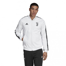 Rare adidas Juventus Anthem Jacket White Black Nylon Glanz Medium