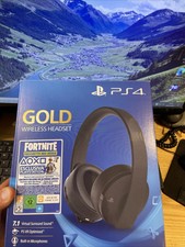 CUFFIE PS4 GOLD WIRELESS HEADSET + GIOCO FORTNITE VCH 2019 SONY PLAY STATION 4