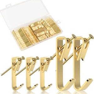 100PCS Heavy-Duty Picture Hanging Kit – Hooks & Nails for Drywall (30/50 LB) USA - Picture 1 of 6
