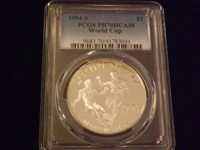 1994-S    $1        World Cup      PCGS  PR 70 DCAM - Image 1 of 2