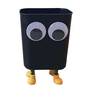 Plastic Wastebasket Trash Can Innovative Big Eyes Large Capacity Garbage Bin PLM