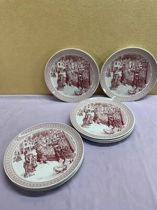 Spode for Williams Sonoma Saint Nick Plates Set of 8 Made in England - Picture 1 of 15