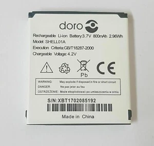 Genuine Doro SHELL01A Battery For 605 610 611 612 632 622 520X 409 410 800mAh - Picture 1 of 1